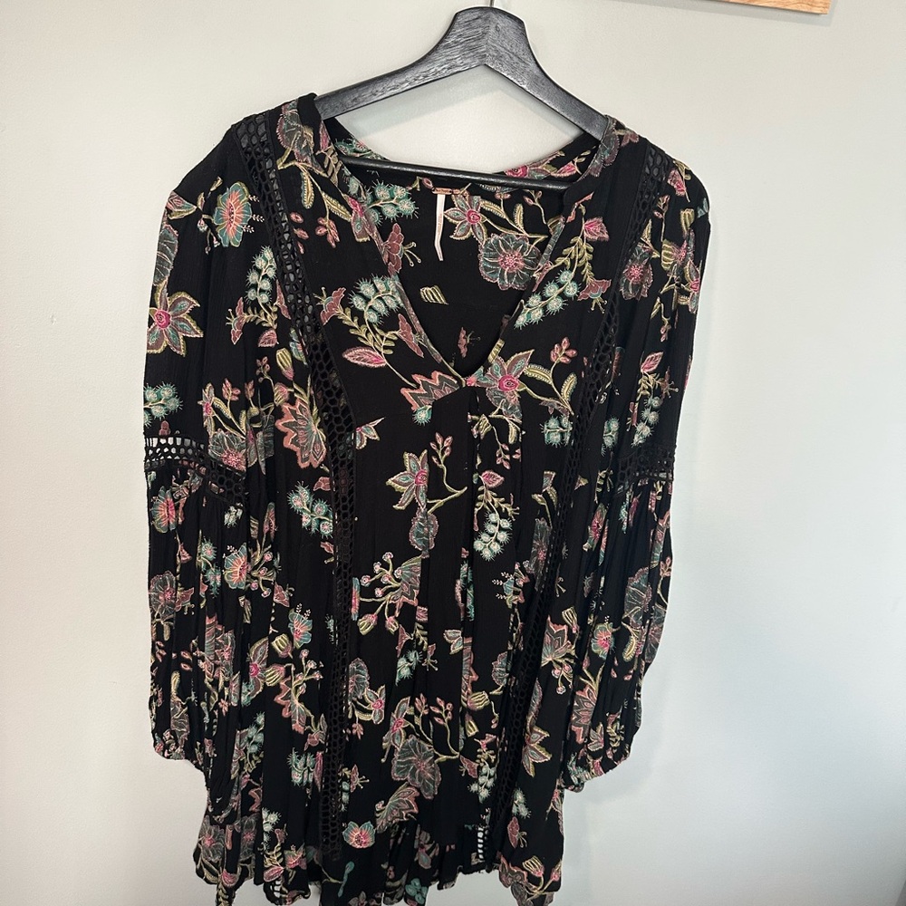 Free People floral tunic dress